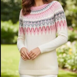 Talbots NWT Fair Isle with a touch of Sequins shimmer Size XL